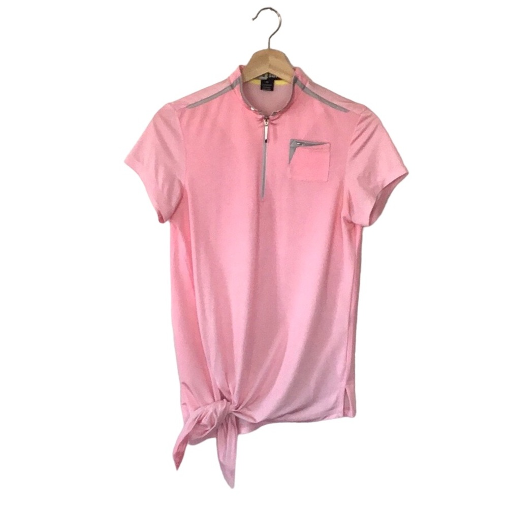 Jamie Sadock Side Tie 1/3 Zip Golf Top, size XS